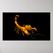 Escorpião alaranjado posters