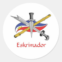 escrima-logotipo-transparente, Eskrimador Adesivo Em Formato Redondo