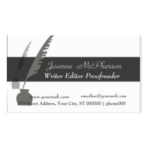 Escritor do editor do advogado do vintage modelo cartões de visitas