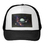 Espaço, anéis de Saturn & luas Bonés