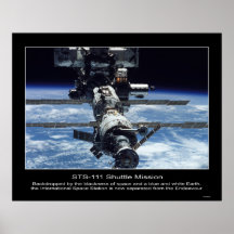 Espaço internacional Stationview de NASA STS-111 Pôsteres