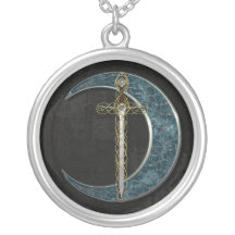 Espada e lua celtas bijuterias