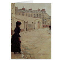 Esperando, Rua de Chateaubriand, Paris Cartoes