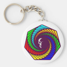 Espiral crânio caveira spiral skull chaveiros