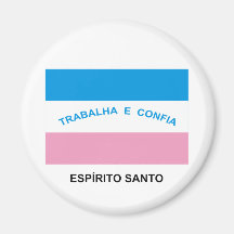 Espírito Santo, bandeira de Brasil Imãs De Refrigerador