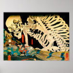 Esqueleto de Kuniyoshi chamado pela bruxa Poster