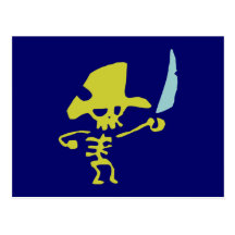 Esqueleto de pirata pirate skeleton cartao postal
