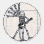 Esqueleto de Vitruvian Adesivo Redondo