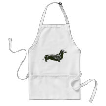 esqueleto do dachshund avental
