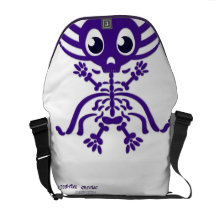 Esqueleto do duende: Máscara de Deader do roxo Bolsa Mensageiro