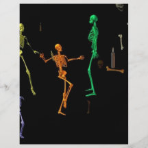 esqueletos 3-D da dança Panfletos Personalizados
