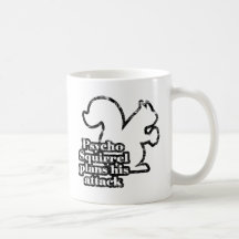 Esquilo psicótico caneca