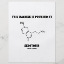 Esta máquina é psta pela serotonina (a química) panfleto personalizados
