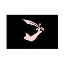 Estandarte de pirata flag pirate cartoes postais