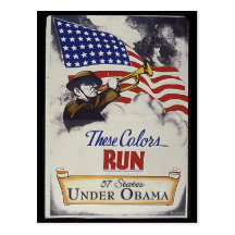 Estas cores funcionadas (Obama) Cartões Postais
