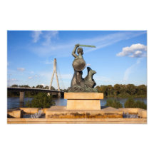 Estátua da sereia em Varsóvia Fotos