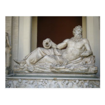 Estátua de Netuno no vaticano Cartao Postal