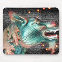 estátua do dragão com o PIC da folha de prova do t Mousepad