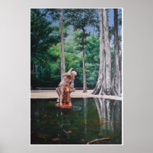 Estátua em Jardin de Botanica, Rio de Janeiro Poster