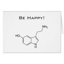 Esteja feliz! Cartão da serotonina