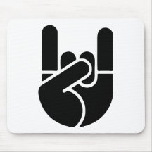 Estêncil da mão da rocha mouse pad