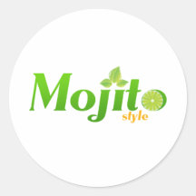 Estilo de Mojito Adesivos Redondos