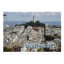 Estilo do cartão de San Francisco Cartao Postal