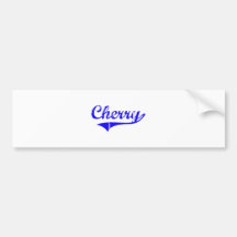 Estilo do clássico do sobrenome da cereja adesivo