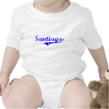 Estilo do clássico do sobrenome de Santiago Macacãozinho Para Bebês