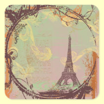 Estilo do vintage da torre Eiffel adesivos