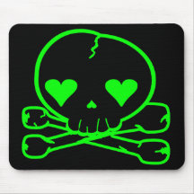 Estilo estranho de Kawaii do gótico do crânio Mousepad