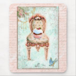 Estilo francês do Victorian do cupcake Mousepads