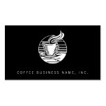 Estilo retro do logotipo da ilustração do café do  cartoes de visitas