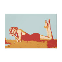 Estilo retro dos anos quarenta do pinup do pop art impressão em canvas