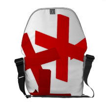 Estradas transversaas vermelhas bolsas mensageiro