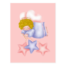 Estrela bonito 1 do anjo cartão postal