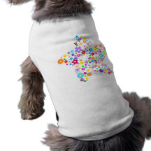 Estrela bonito da flor roupas para pets