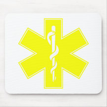 Estrela branca amarelo alaranjado vermelha do EMS  Mousepad