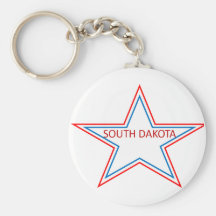 Estrela com o South Dakota nele Chaveiros