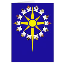 Estrela de Bethlehem com anjos Cartões