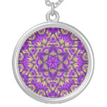 Estrela de David no roxo e no ouro Bijuterias