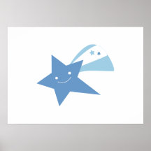 Estrela de tiro azul pôsteres