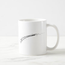 Estrela de tiro preto e branco caneca