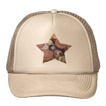 Estrela do botão de Brown Bonés