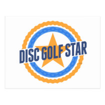Estrela do golfe do disco cartões postais
