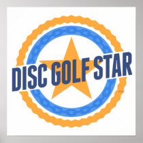 Estrela do golfe do disco pôsteres