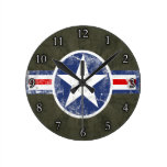 Estrela do vintage do corpo de ar do exército patr relógios para paredes