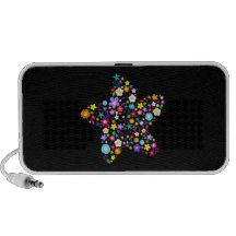 Estrela floral colorida bonito caixinhas de som para pc