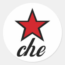 Estrela vermelha Che Guevara! Adesivo Em Formato Redondo