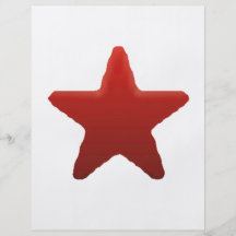 Estrela vermelha modelo de panfletos